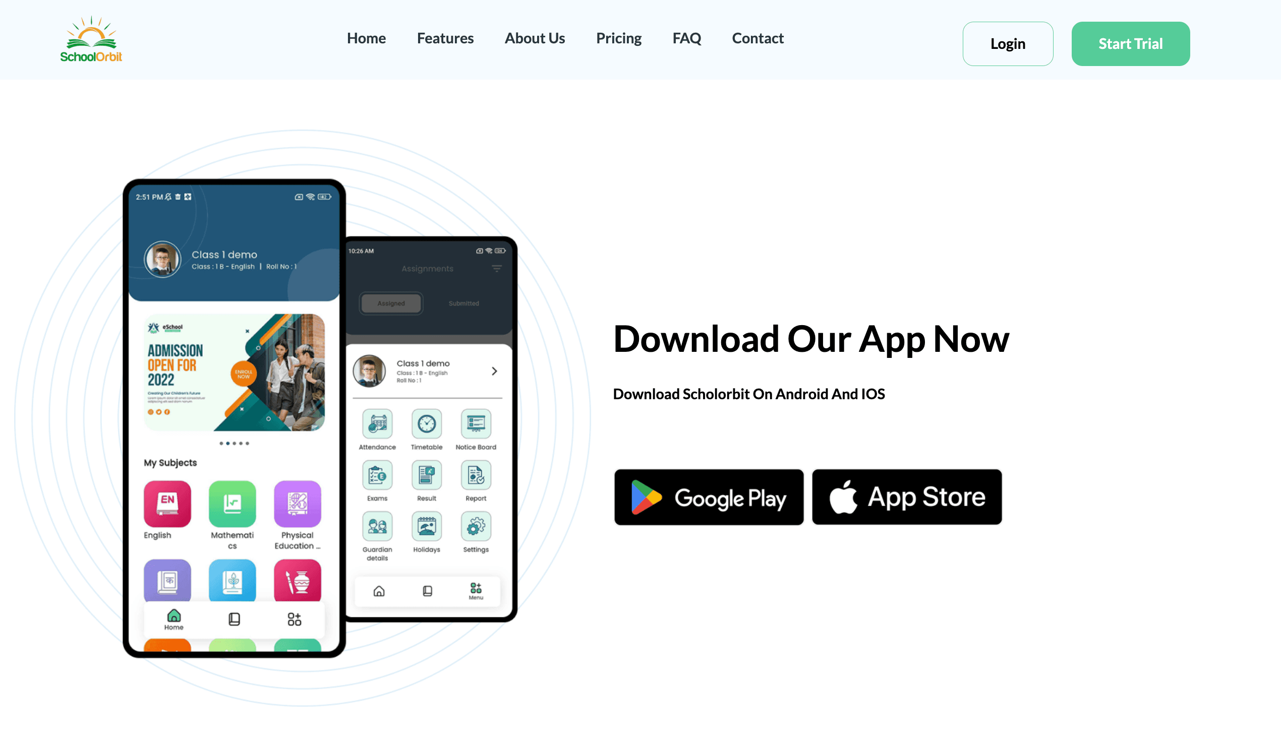 SchoolOrbit school management dashboard