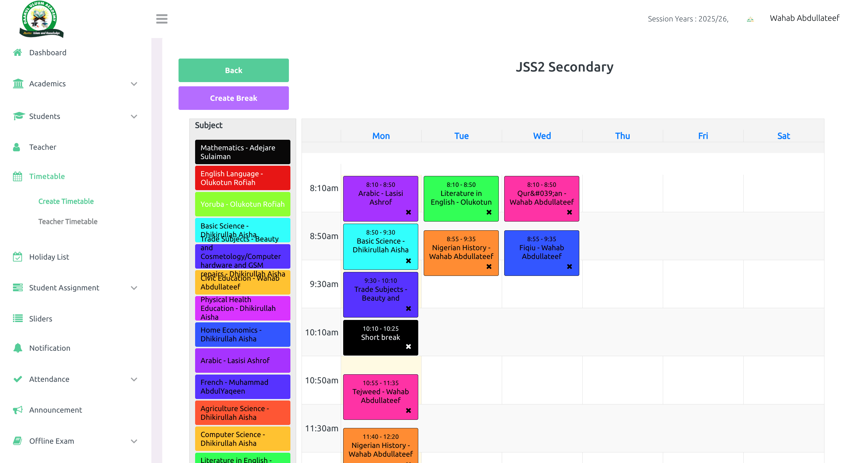 SchoolOrbit school management dashboard